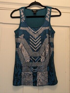 Chances R Teal Tank Top w/ Sparklea L